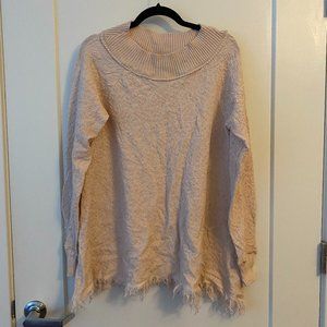 Free People Broken Glass Pink Tunic Sweater